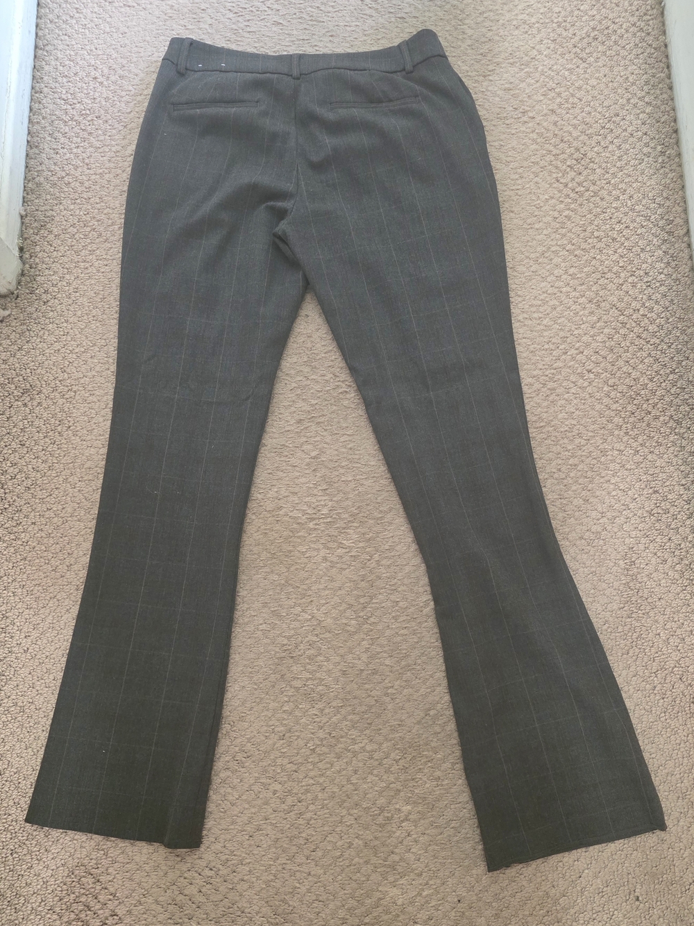 Express Gray Pinstripe Boot Cut Dress Pants